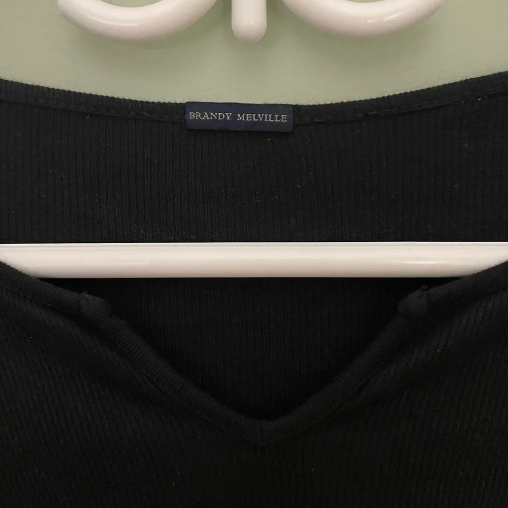Brandy Melville Black Long Sleeve Top - Picture 3 of 3
